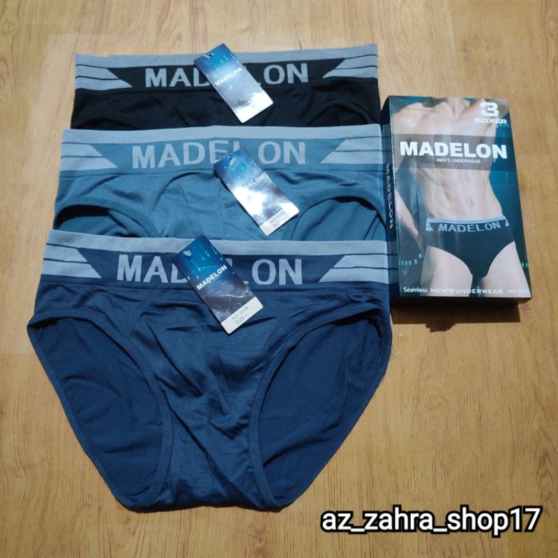 [Satu kotak isi 3pc] Sempak Pria dewasa / Celana dalam Madelon Seamless 3318/3319