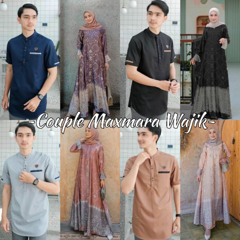 Gamis Maxmara Wajik Couple M/L/XL/XXL/JUMBO Koko Tajol Kurta Toyobo Seragaman High Quality