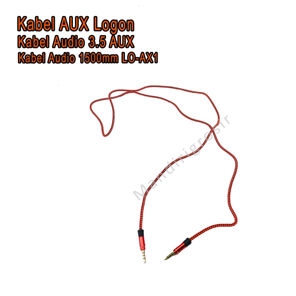 Kabel Audio 3.5 AUX *Kabel AUX Logon * Kabel Audio 1500mm  * LO-AX1