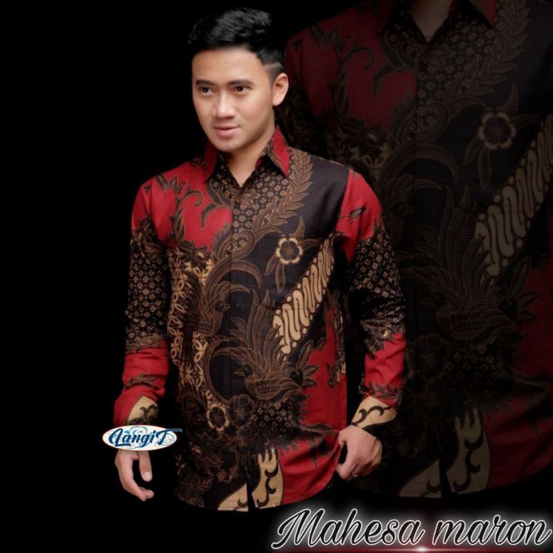 0Batik Pria Lengan Panjang - Baju Batik Pria - Kemeja Batik Pria - Batik Pria - Kemeja Batik Lengan Panjang Jumbo - Baju Batik Motif Mahesa Series- Kemeja Batik Kantor - Batik Kattun Halus