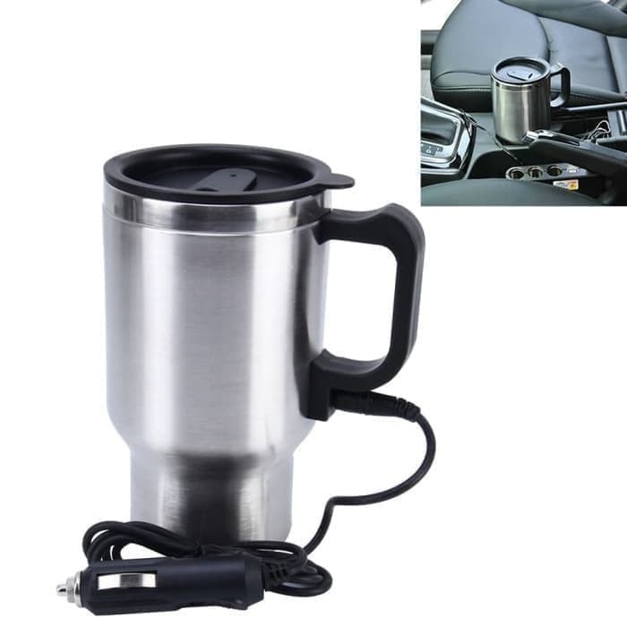 Gelas Thermos Pemanas Air Heated Car Travel Mug Elektrik Mobil 450ML