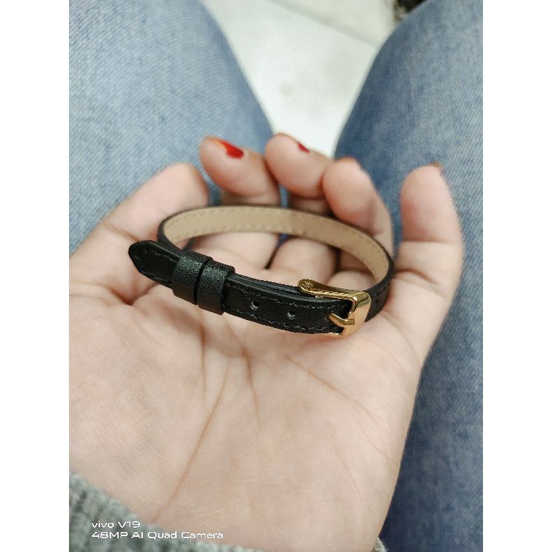 gelang sabuk kulit +jaitan