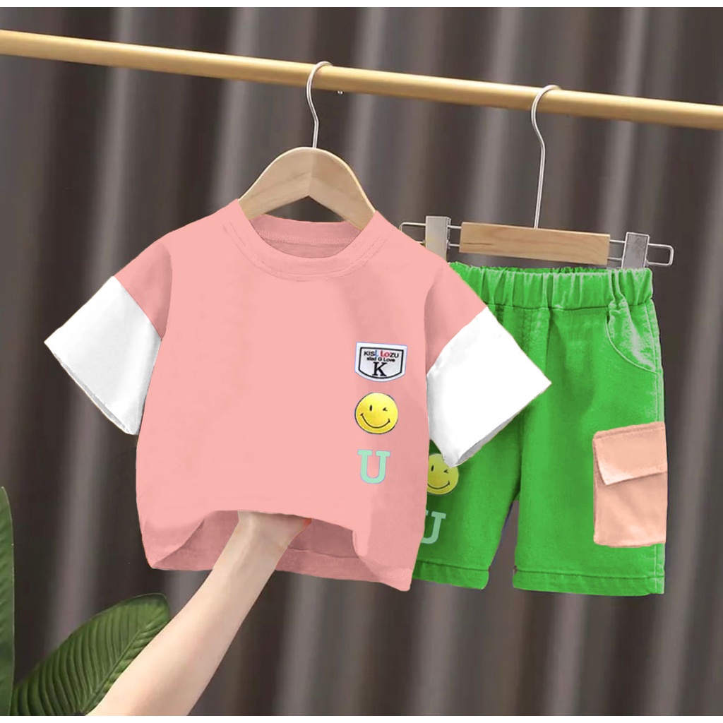 SETELAN BAJU PAKAIAN ANAK LAKI LAKI PEREMPUAN SETELAN SMILE KANTONG SETELAN BAJU ANAK LAKI LAKI PEREMPUAN TERBARU SETELAN BAJU ATASAN ANAK LAKI LAKI PEREMPUAN SETELAN PAKAIAN ANAK LAKI LAKI PEREMPUAN SETELAN BAJU ANAK KASUAL SETELAN PAKAIAN ANAK KASUAL