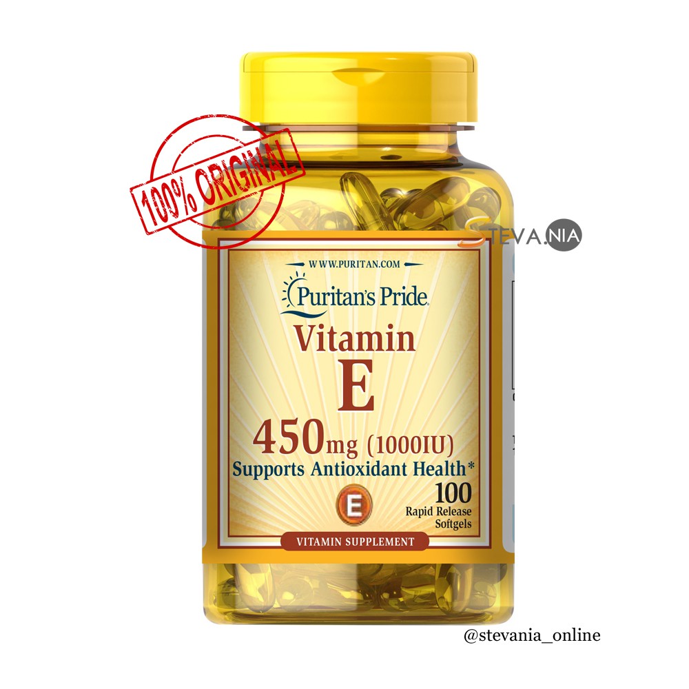 Puritan Pride Vitamin E 1000 IU 100 Softgels Untuk Kecantikan Kulit