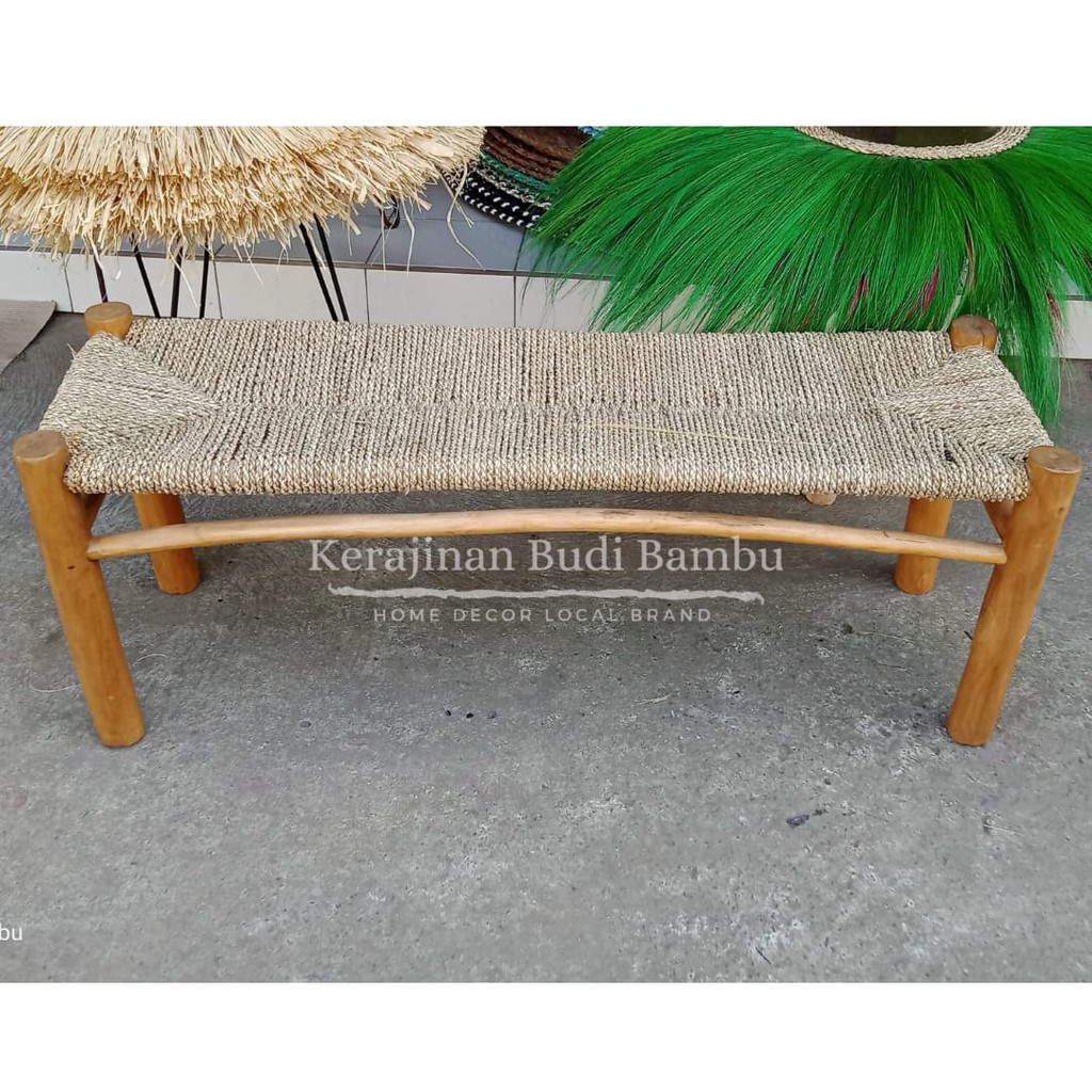 BANGKU SEAGRASS LEBAR PANJANG FURNITURE RUMAH KURSI RUANG TAMU