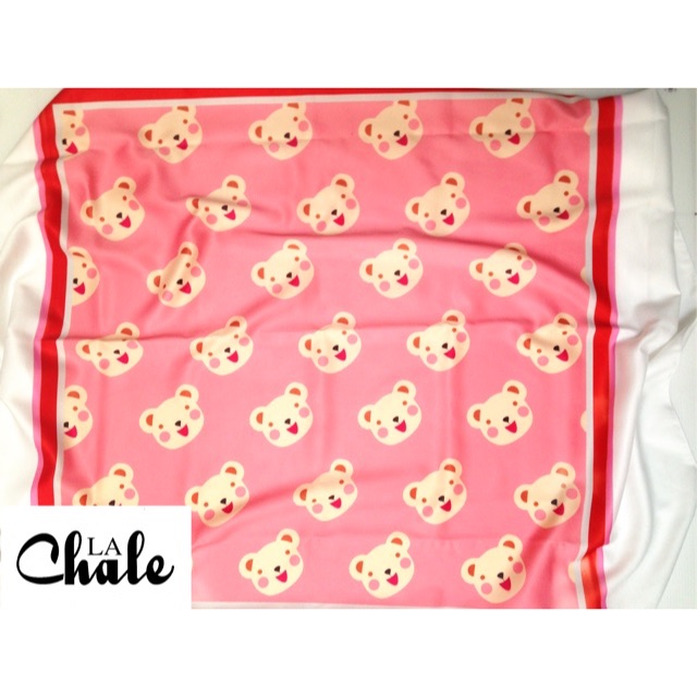 Scarf Printing Motif Custom Kode Bear
