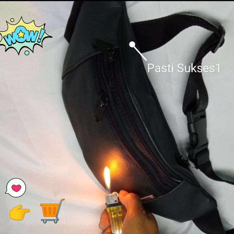 Tas selempang kulit Asli anti api dan Anti Air