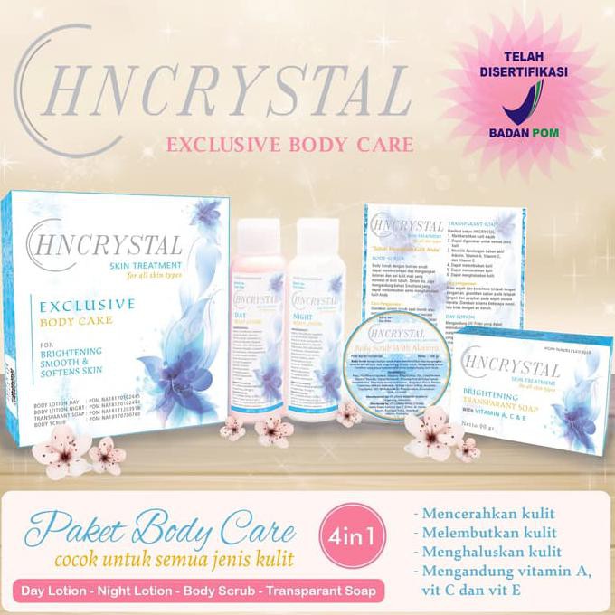 paket whitening badan HN crystal / pemutih badan HN crystal HN kristal