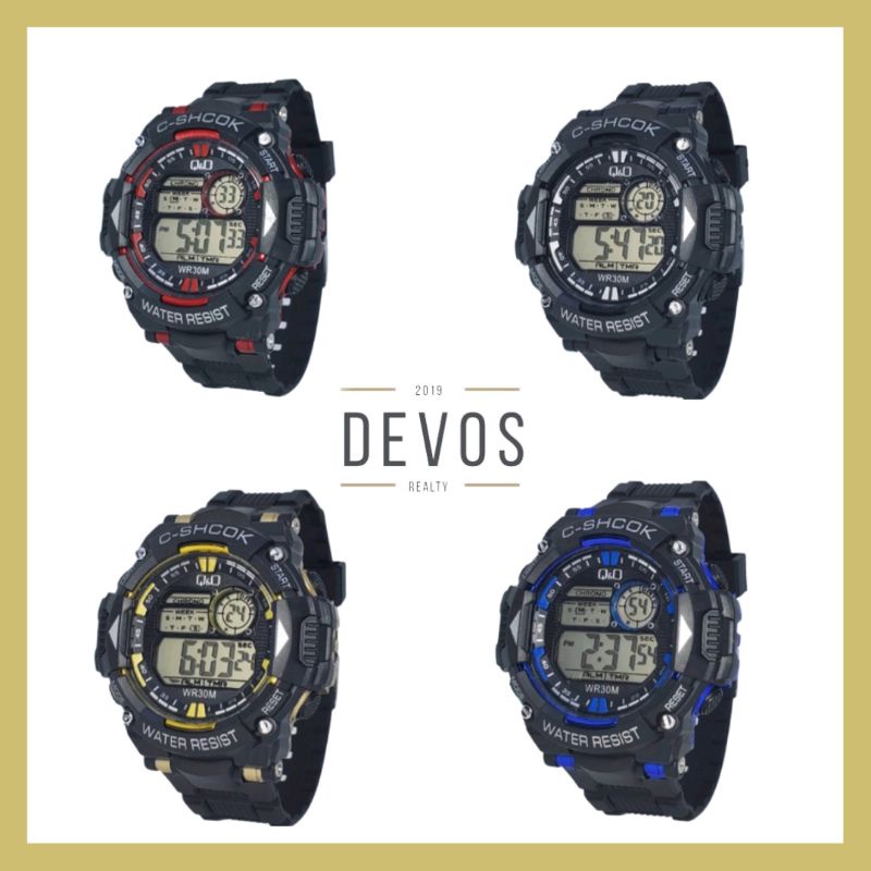 JAM TANGAN COWOK PRIA ANAK REMAJA DIGITAL Q&Q QnQ