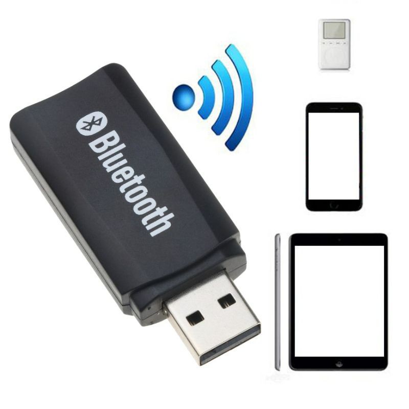 Kebidu Wireless Bluetooth 5.0 USB Receiver Adapter Dongle Car Speaker ZF169 Black Grab Medan