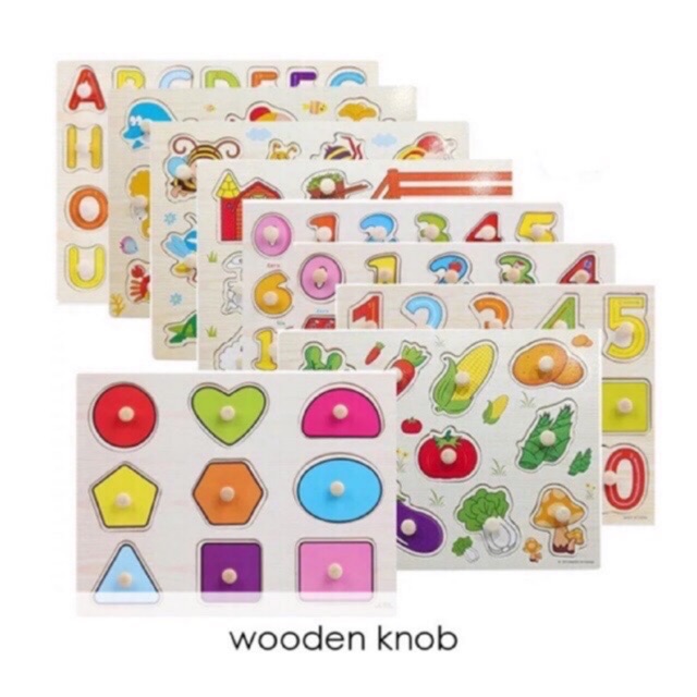 WOODEN KNOB / mainan puzzle knob murah/ puzzle background puzzle kayu