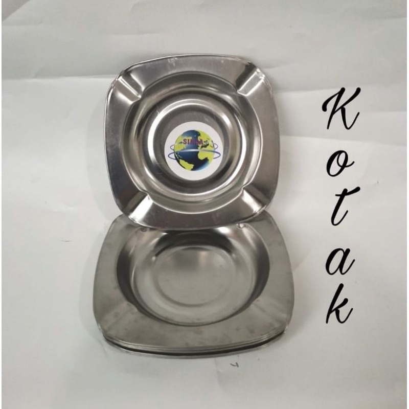 Asbak Stainless Model Segi  &amp; bulat 11cm / Asbak Murah model segi &amp; bulat / Asbak Stainless