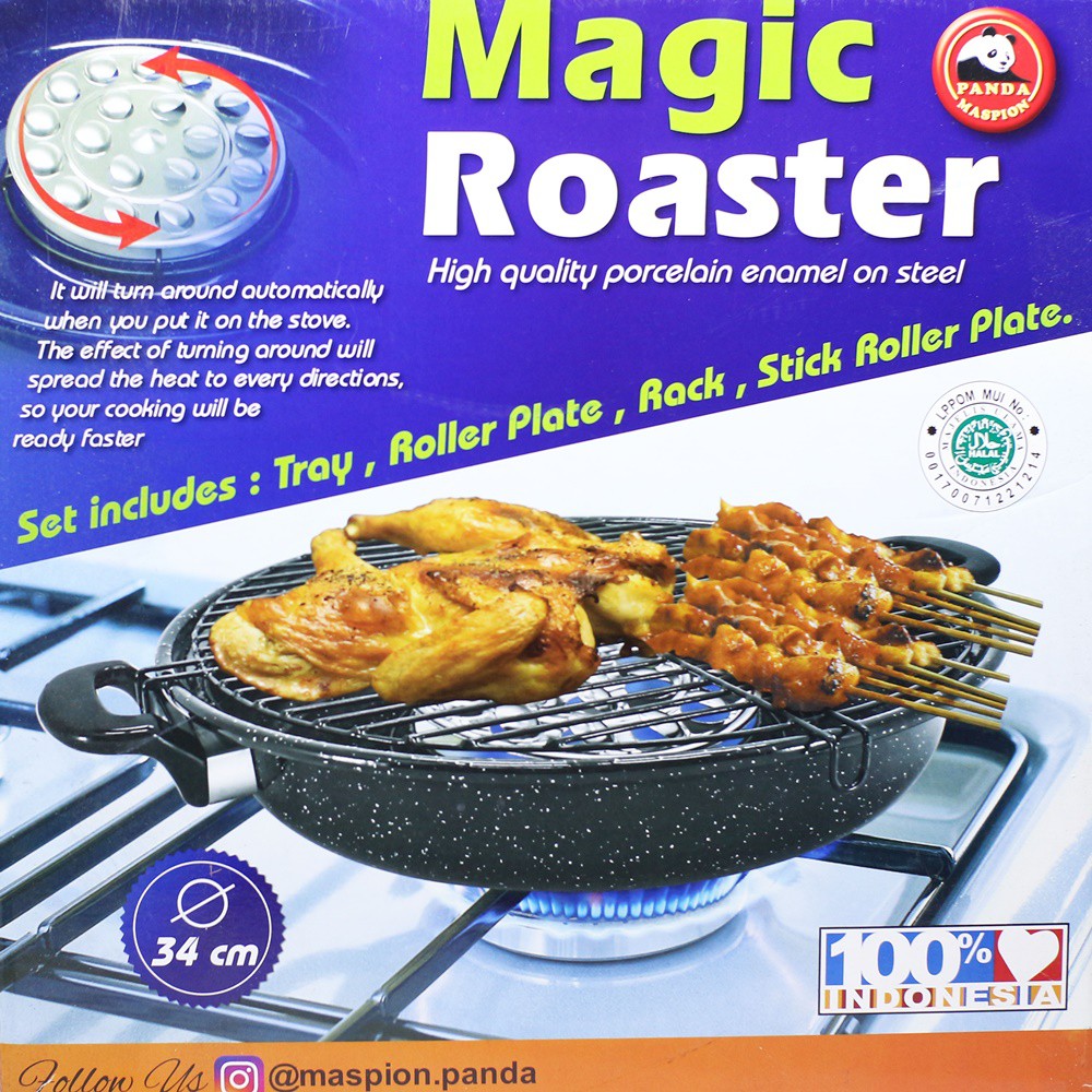 Maspion Magic Roaster 34cm - Alat Pemanggang Serbaguna