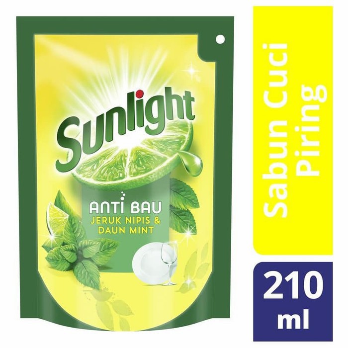 Sunlight Sabun Pencuci Piring Mint 210 ml