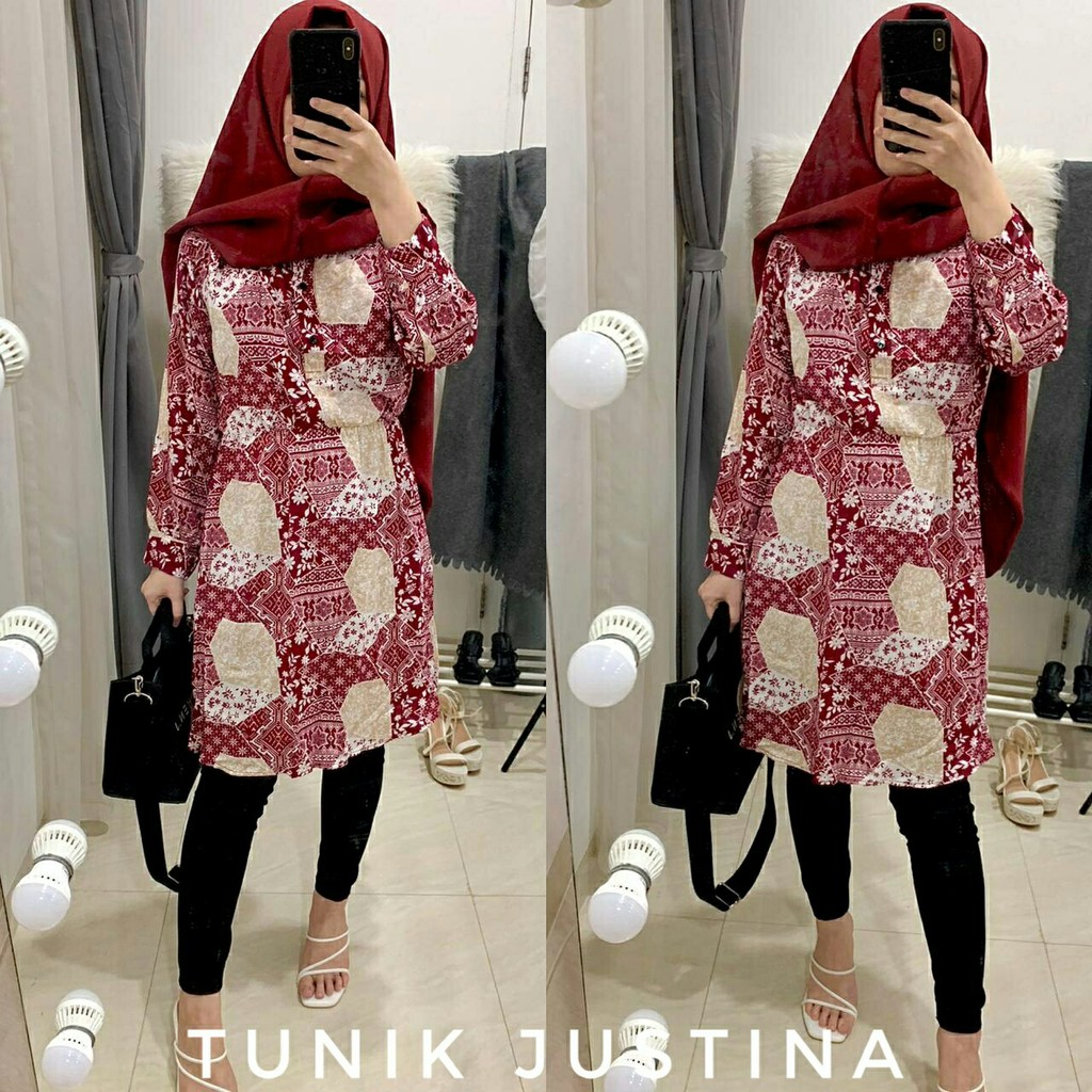 TUNIK JUSTINA RAYON 4Warna