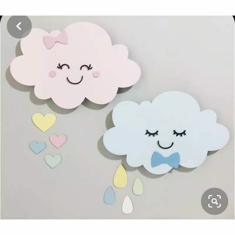 (BISA COD) DEKORASI DINDING AWAN LOVE AWAN DASI