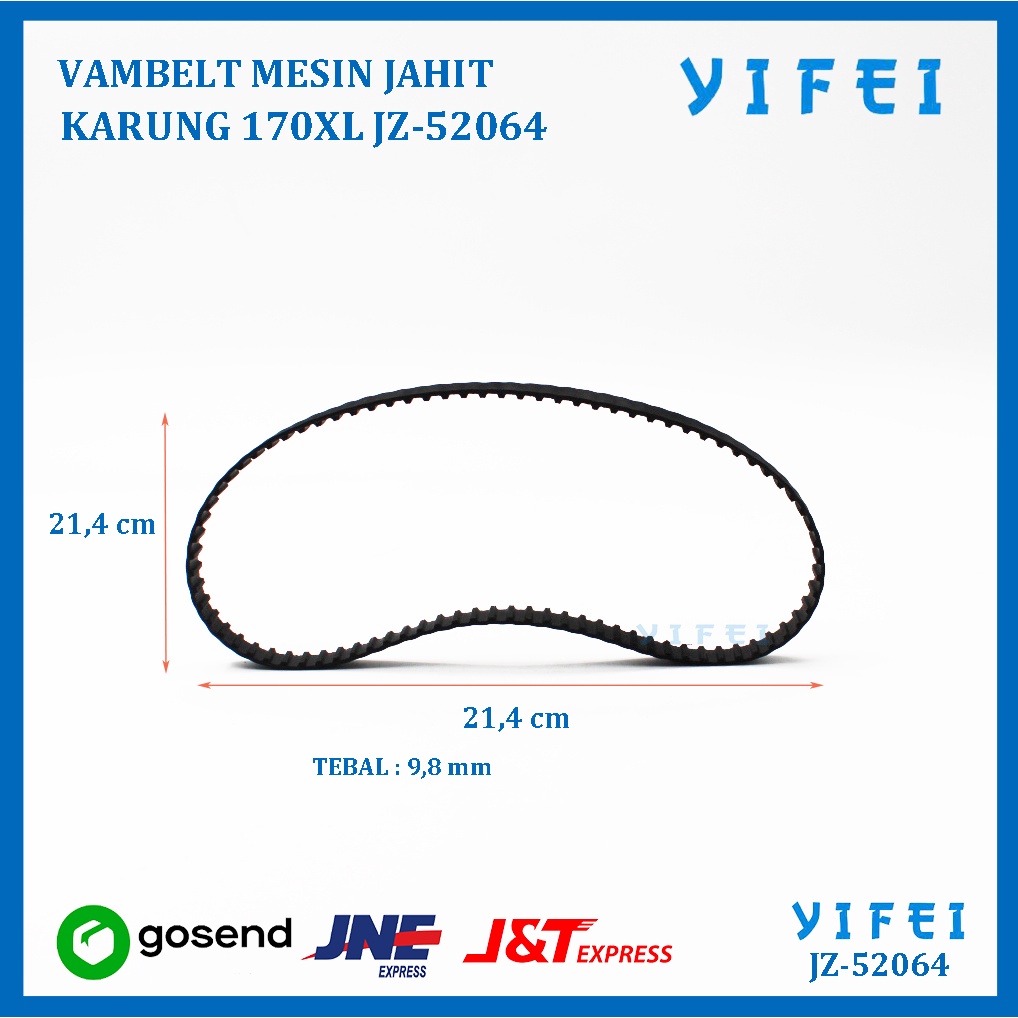 VAMBELT MESIN JAHIT KARUNG 170XL 241091 (9.5MM) YIFEI-52064