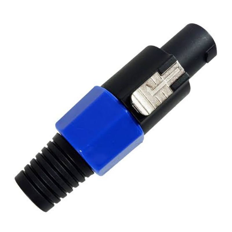 Jack speakon male biru hitam conector kabel speaker