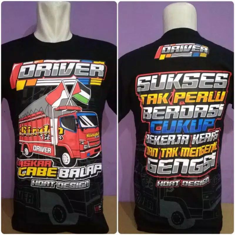 kaos truk driver cabe balap