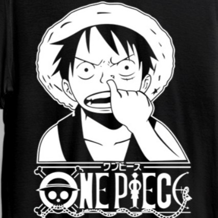 Kaos T Shirt Luffy One Piece Topi Ng Pil Baju Distro Kekinian Kaos Gambar Anime Keren Shopee Indonesia