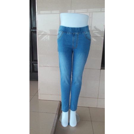 CELANA JEANS LEGGING pinggang karet