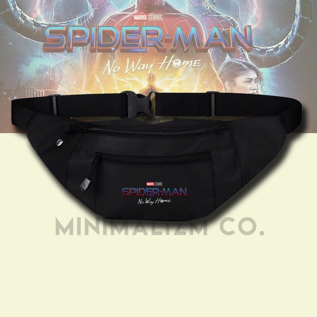 TAS Waistbag Spiderman no way home Pria / SlingBag Spider Man Marvel Studios, Tas Selempang SPIDER-M
