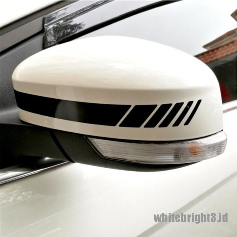 Stiker Vinyl Reflektif Warna Putih Untuk Kaca Spion Mobil DIY