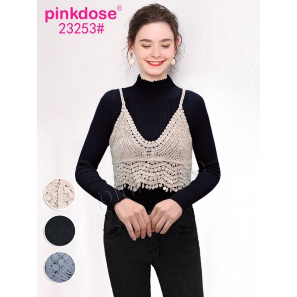 ROMPI RAJUT / ORIGINAL PINKDOSE / ROMPI VEST / AESTHETIC