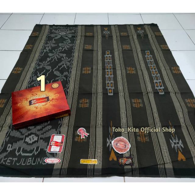 Sarung Ketjubung TPI Gold Timbul Pancingan Ikat Mesres Label RED Original Kecubung