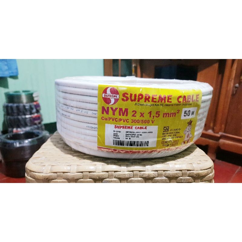 kabel listrik kabel NYM 2x1.5  2x1,5 supreme PER METER METERAN SNI