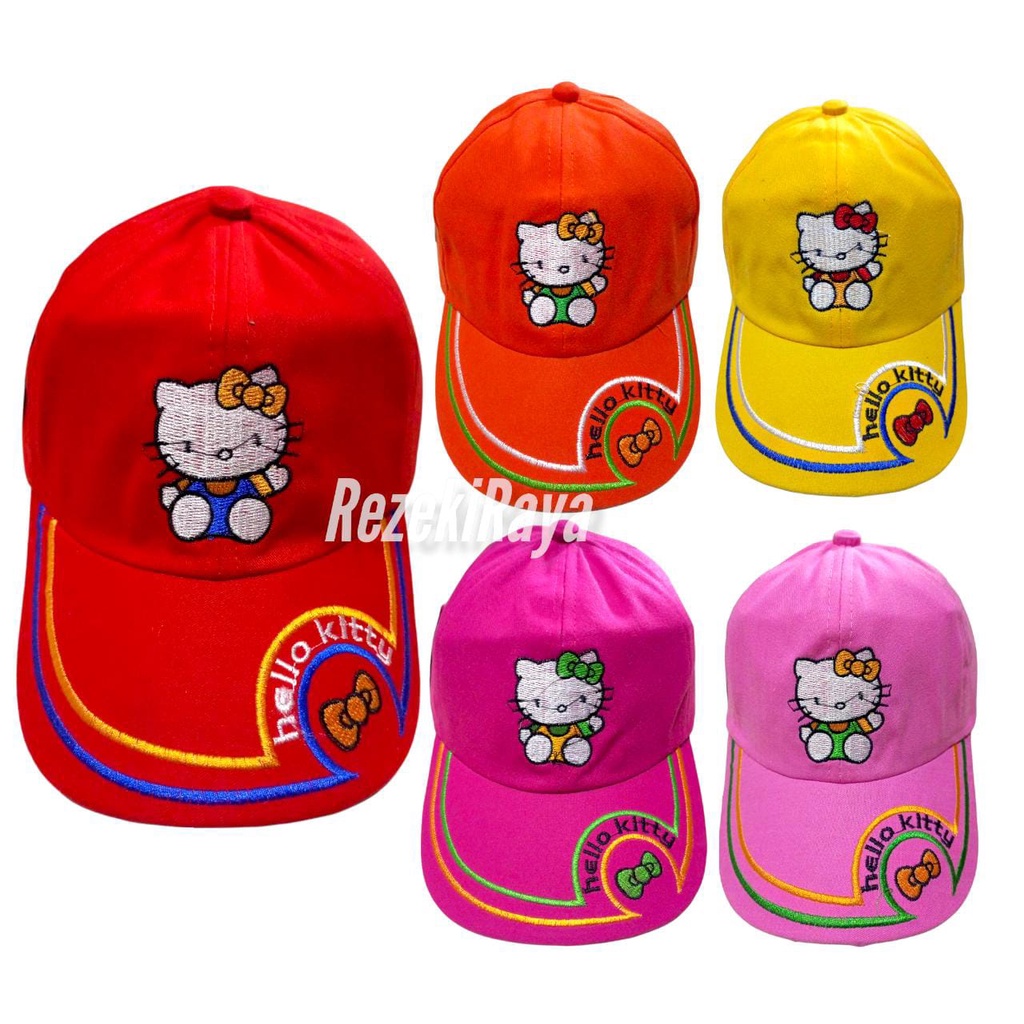 Topi Anak Bordir Hello Kitty Topi Anak Perempuan 2tahun