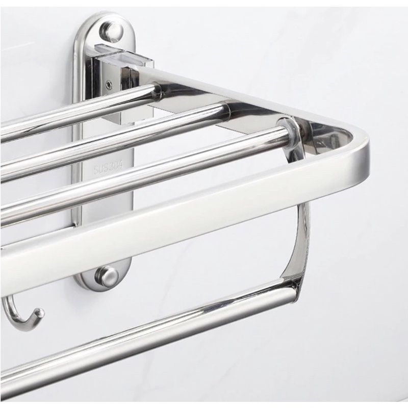 Rak Handuk Gantungan Stainless SS 304 Lipat Croom 605 Towel Rack 66cm