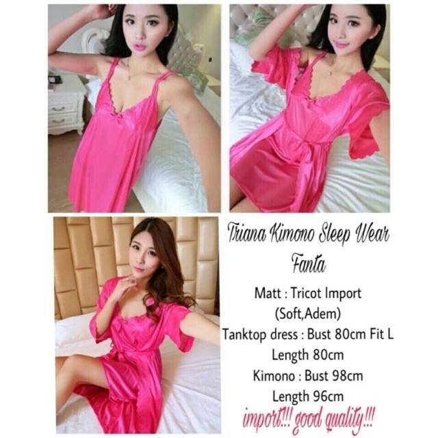 Kimono Tricot Baju Tidur Sexy Pakaian Wanita/Cewek Grosir Seserahan Murah