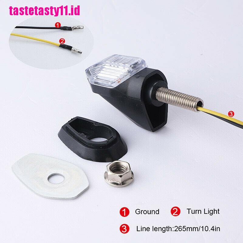 2 Pcs Lampu Sein 1 Led Universal Warna Amber Untuk Motor