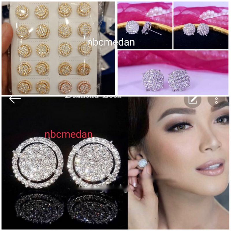 bisa cod:anting replika berlian kualitas premium (vier setara titanium)full mata,awet,tahan lama,bisa dipake sehari hari