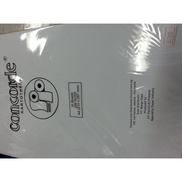 

kertas Concorde A4 200gram