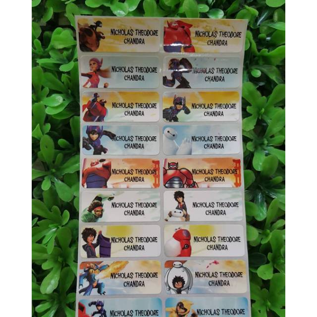 

Big hero 6 Label nama sticker label name waterproof
