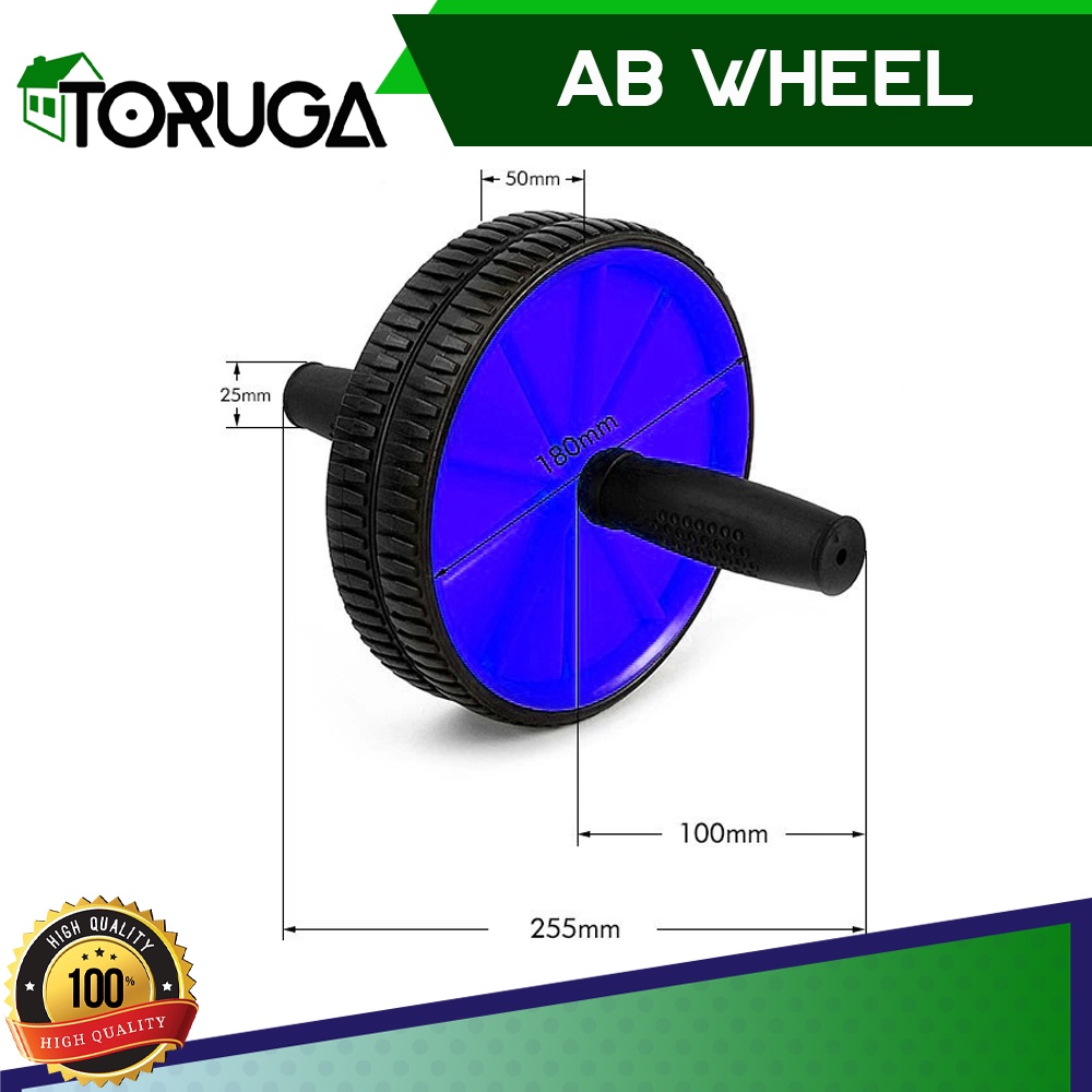 AB WHEEL - Ab roller double wheel / Alat  bantu Olahraga Gym sit up push up