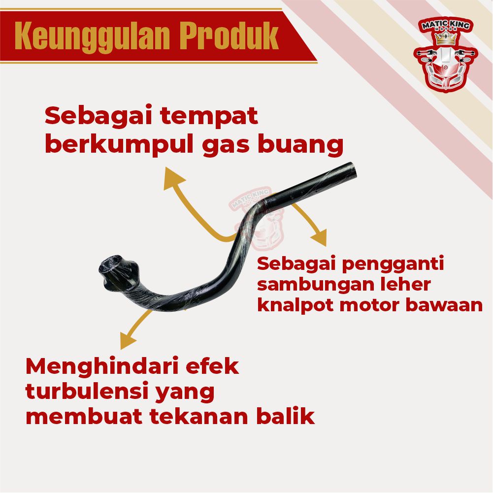 Sambungan leher knalpot Standar motor Honda