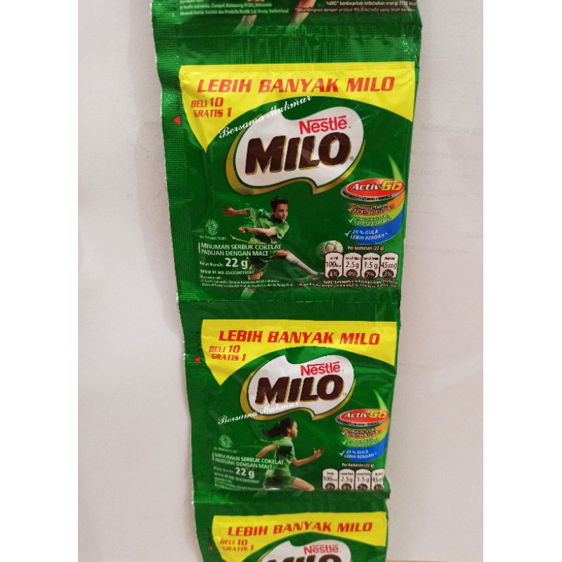 

Milo Nestle Activ-Go 22gr Renteng isi 10pcs/Minuman Bubuk/Minuman Serbuk/Minuman Cokelat