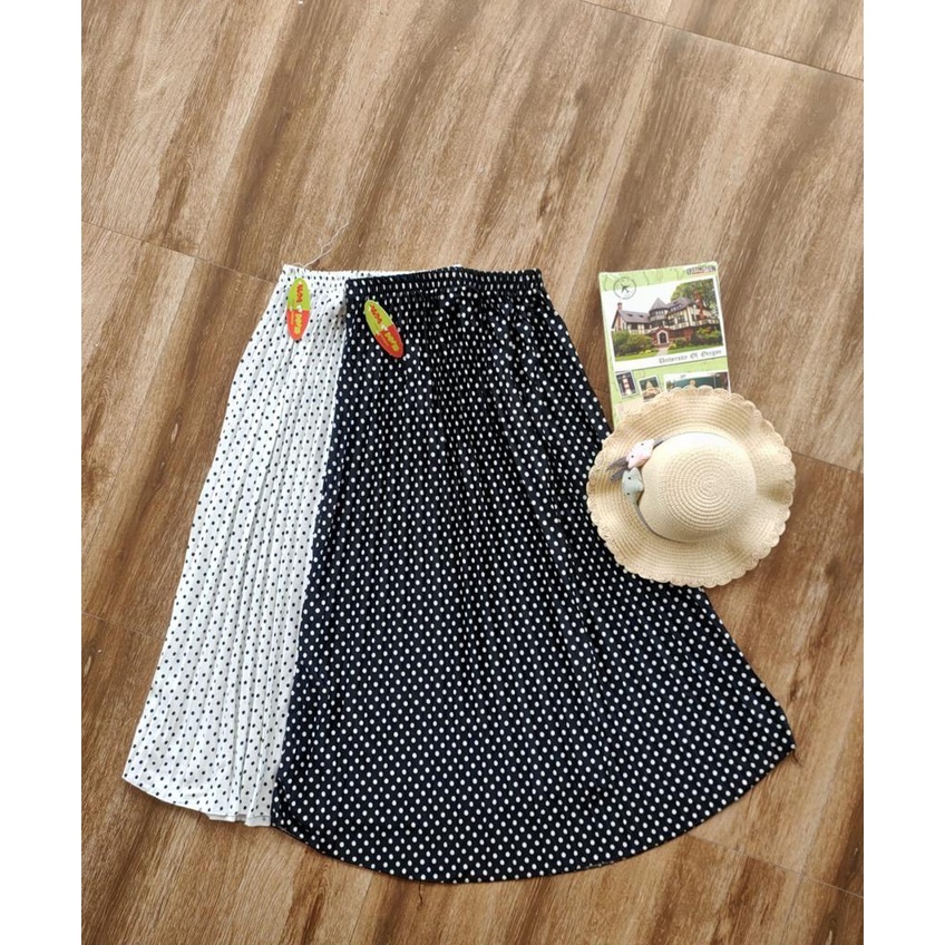 rok polka/rok wanita bermotif polkadot kecil