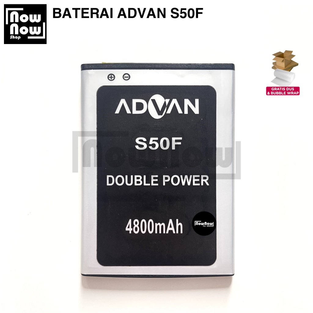 Baterai Advan S50F Original Double Power Batre Batrai Battery HP