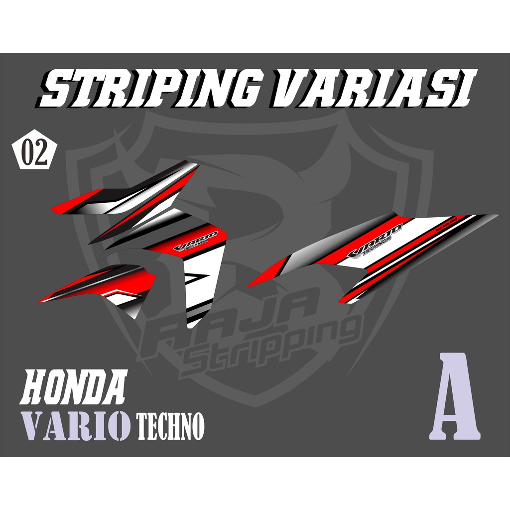 Striping Honda Vario Techno_Stiker Striping Vario Techno 110 Custom Minimalis Kode 02