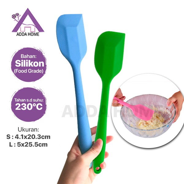 Ukuran Besar - Spatula Scraper Silikon Tahan Panas Anti Lengket Bahan Food Grade 25.5x5cm