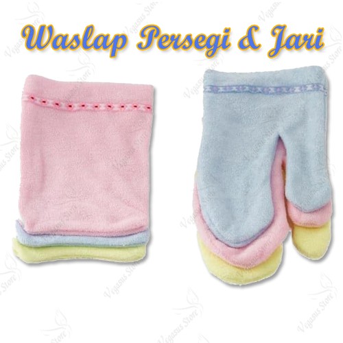 Waslap Lap Mandi Bayi Model Jari Model Kotak Merk Okiyo Perlengkapan bayi -Vegasus Store