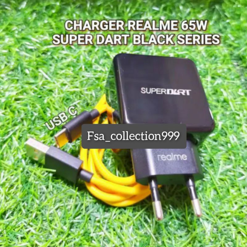 Charger REALME Super VOOC Micro USB/Type-C Flash Charging Black Series 65W