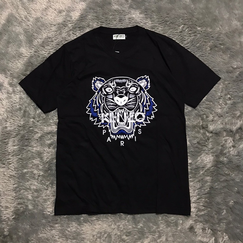 KAOS TSHIRT KENZO BLUE WHITE FONT HIGH MIRROR QUALITY TERLARIS