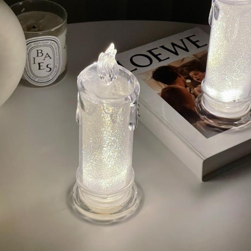 INS Fairy Lights LED Candle Lamp Flameless Electronic Desk Lamp Night Light Bedside Lamp Christmas Party Home Decoration