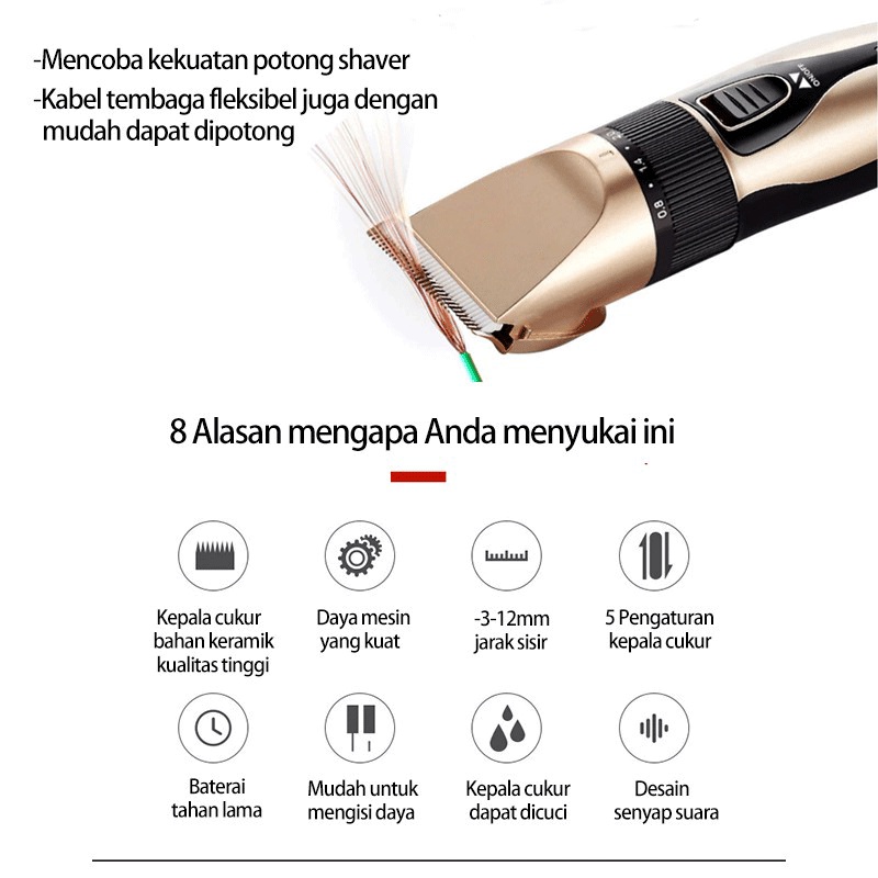 7 In 1 Alat Cukur Rambut Elektrik / Hair Clipper Cukur Jenggot Kumis Seven In One