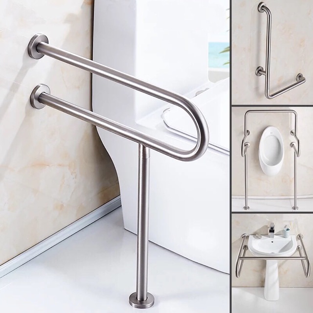 Pegangan cacat Toilet safety closet grab bar kamar mandi murah stainless steel untuk orang tau cacat